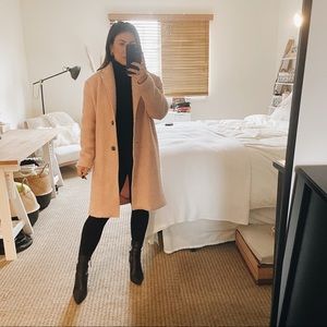 Pale Pink Zara Knit Coat